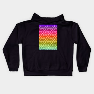 Rainbow Mermaid Scales Kids Hoodie